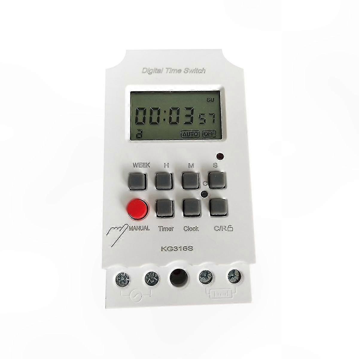 Programmable Electronic Timer Switch 220VAC 25A 1-Second Digital Delay Relay Power Control