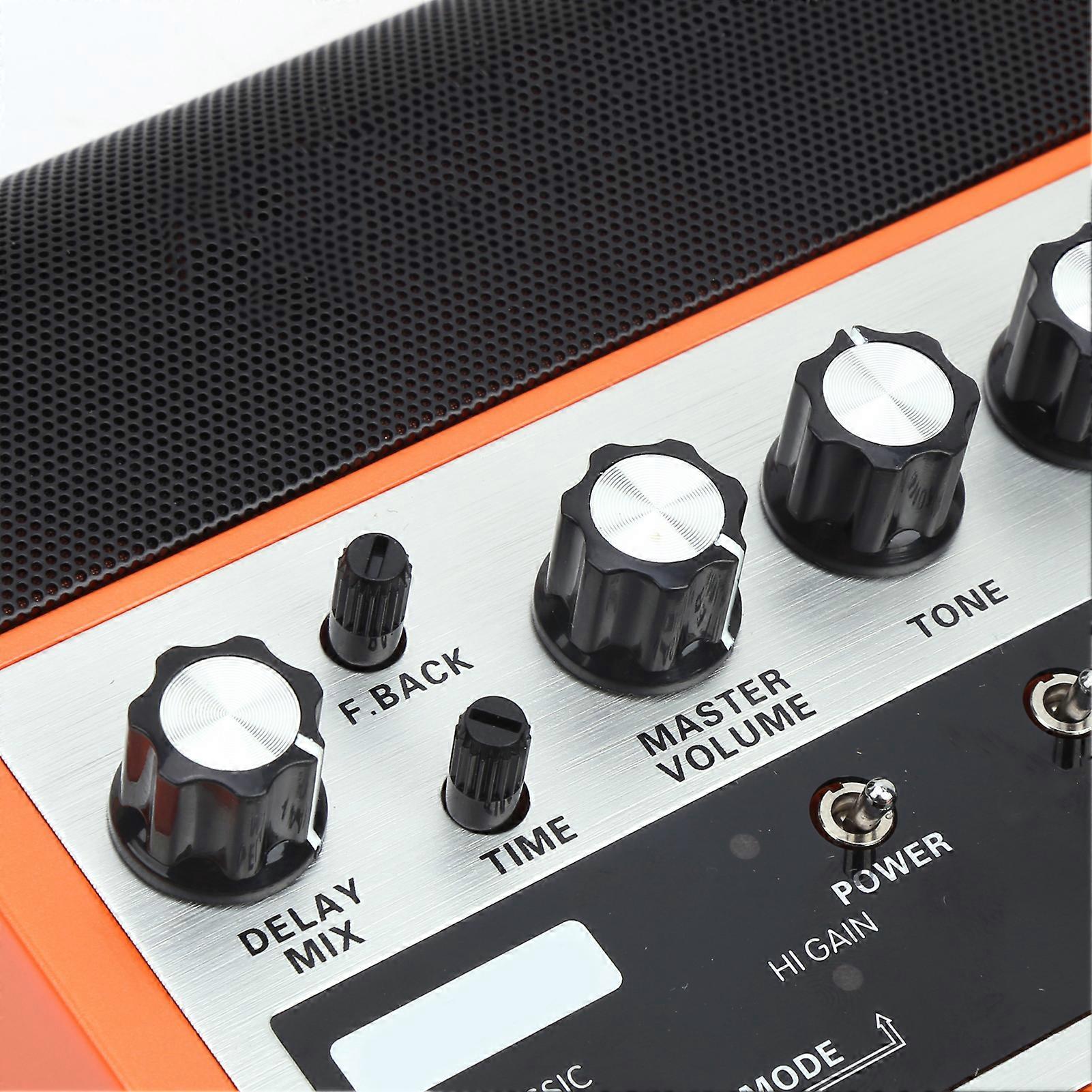 Rechargeable 8W Pedal Guitar Amplifier Orange AU Plug Bluetooth