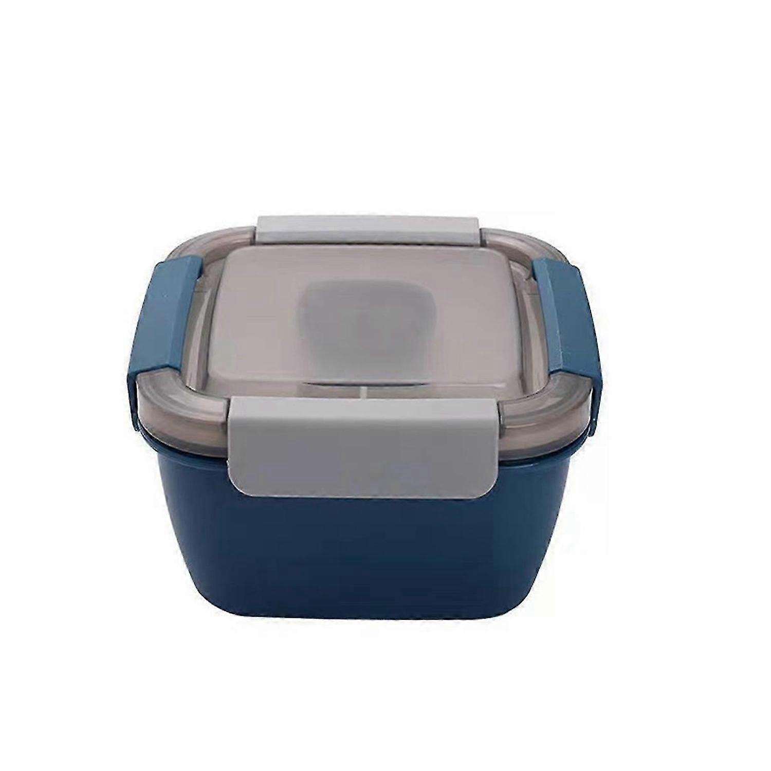 Plastic Lunch Box Lunch Box with Fork Sauce Box, Fruit Preservation-C