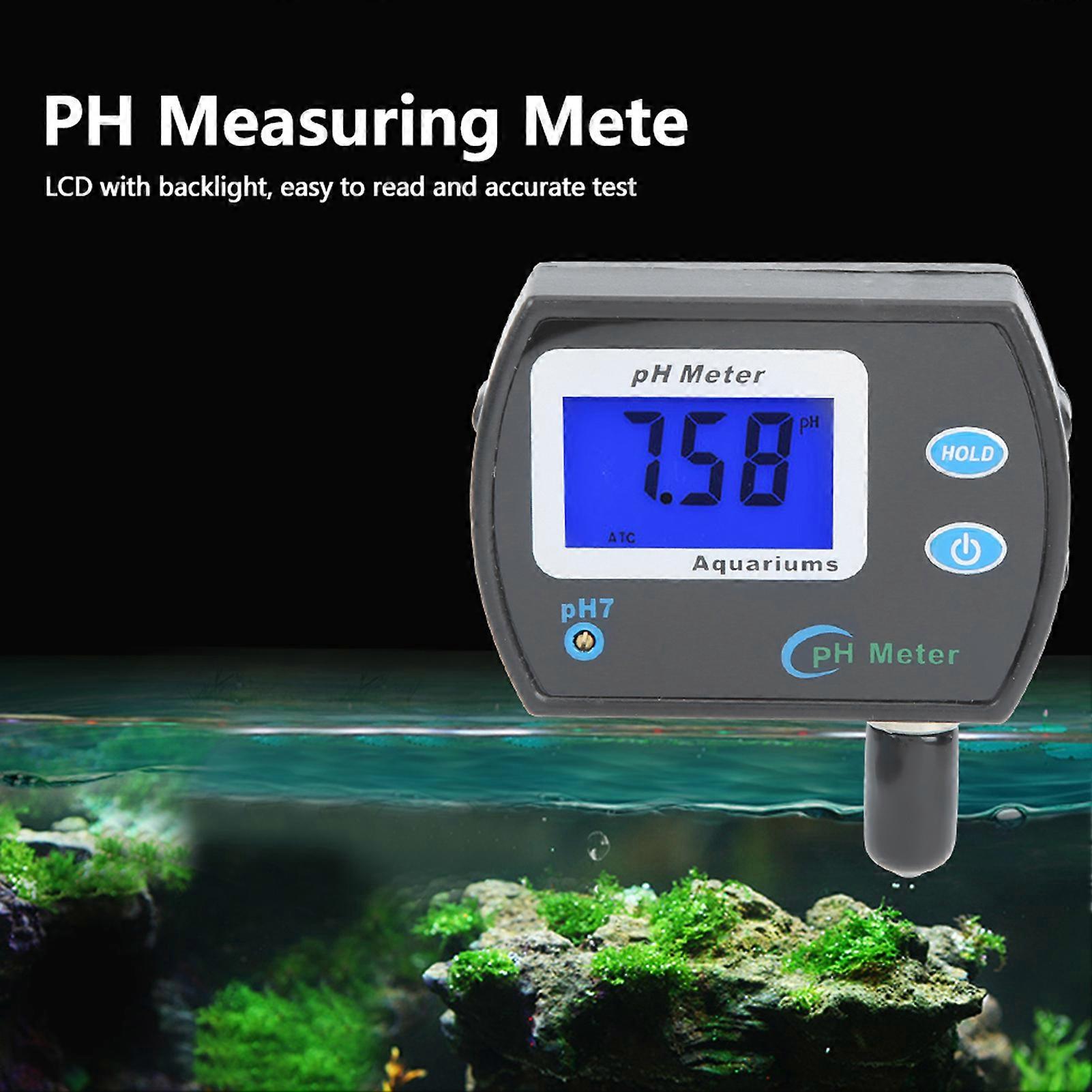 LCD Digital PH Meter Tester 0.00-14.00pH Black, 118cm Cable
