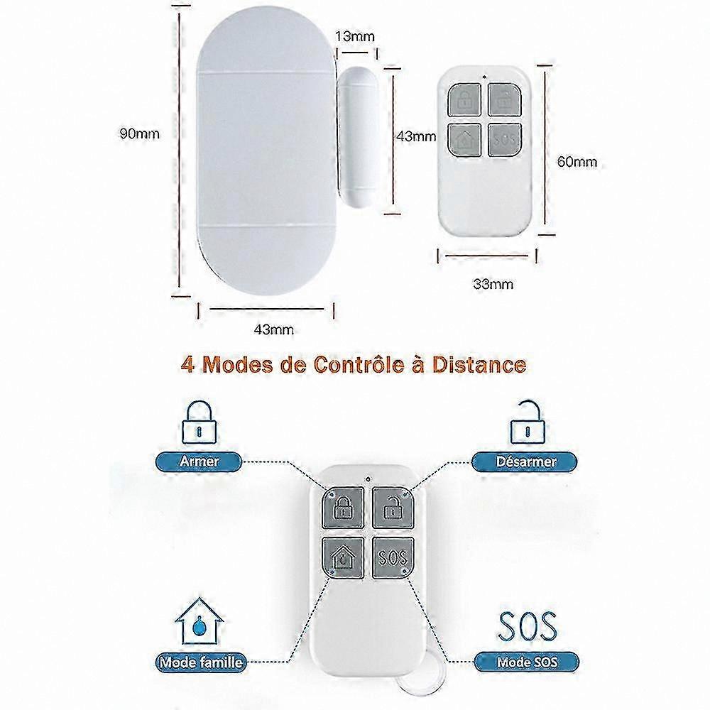 Wireless Door and Window Alarm with Remote, 130dB Security Alert System