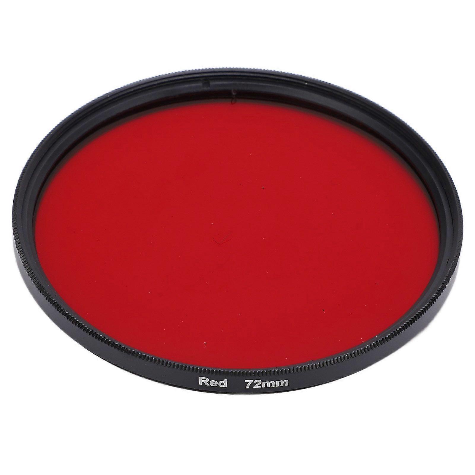 Red Camera Lens Filter High Definition Camera Red Full Color Lens Filter for Nikon DSLR Camera72mm