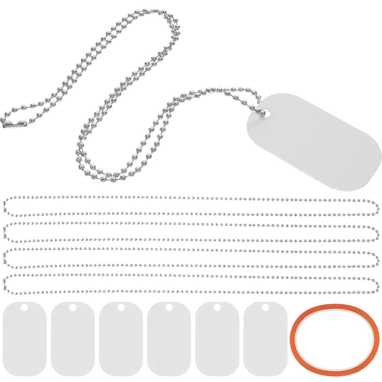 Sublimation Blank Tags Metal Dog Tags for Decoration Use 2Sets
