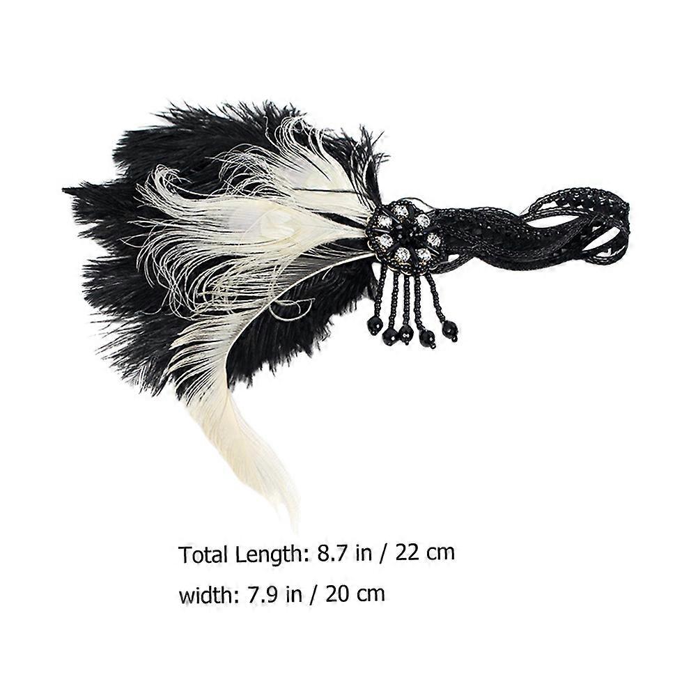 Decorative Flapper Headband for Decoration 2Pcs Elegant Tassel Design