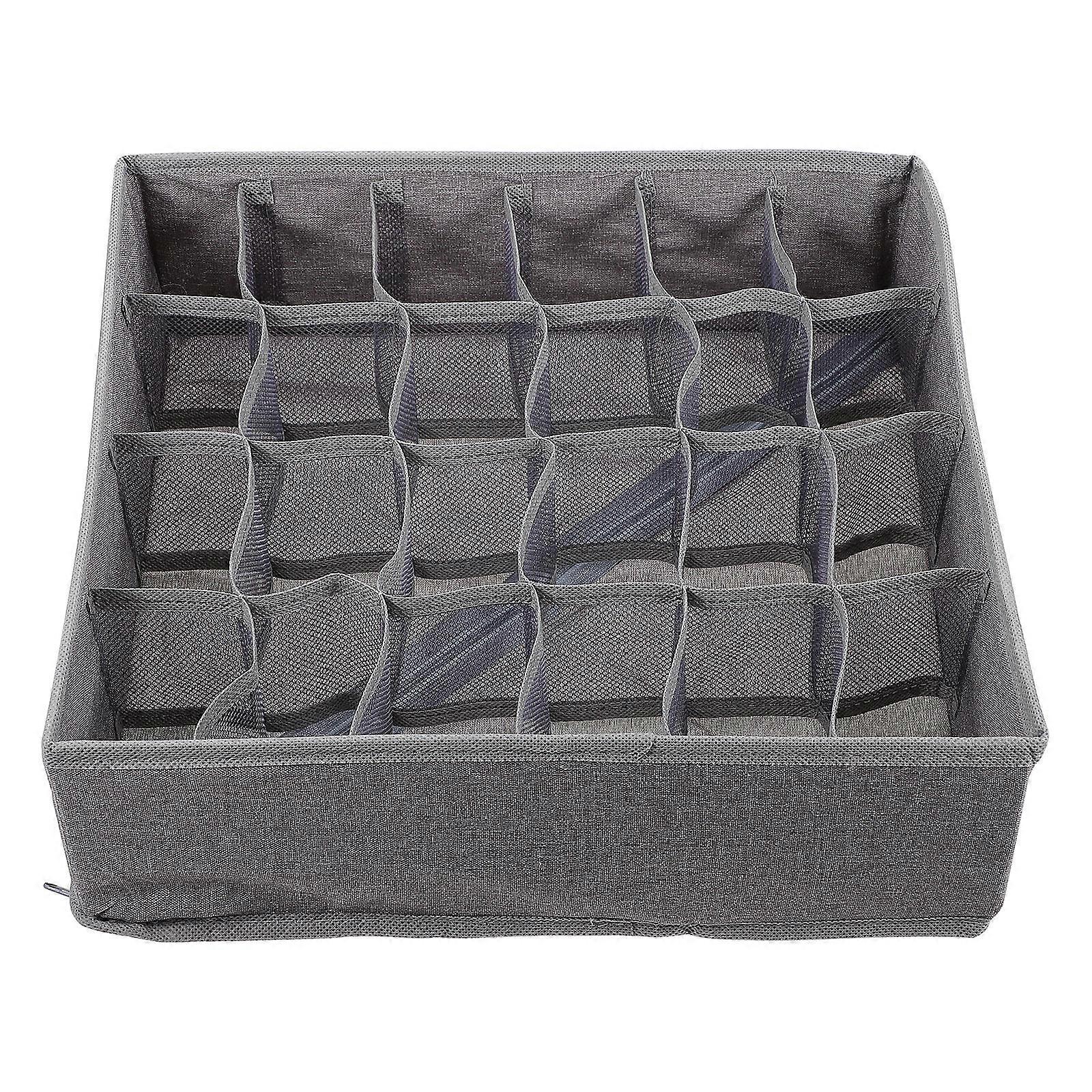 Sock Organizer Drawer Organizer for Storage Use 24 Grid Foldable Storage