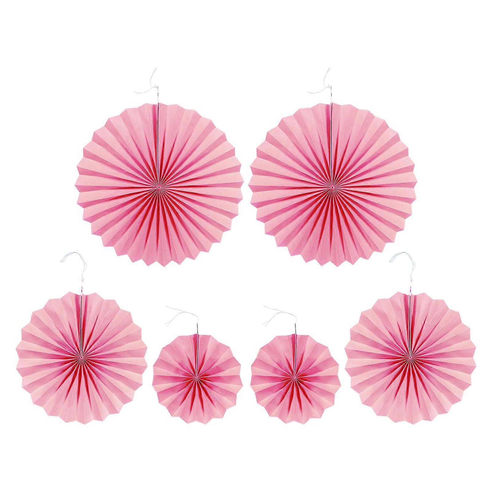 Paper Folding Fan Paper Fans for Decor Use 6Pcs