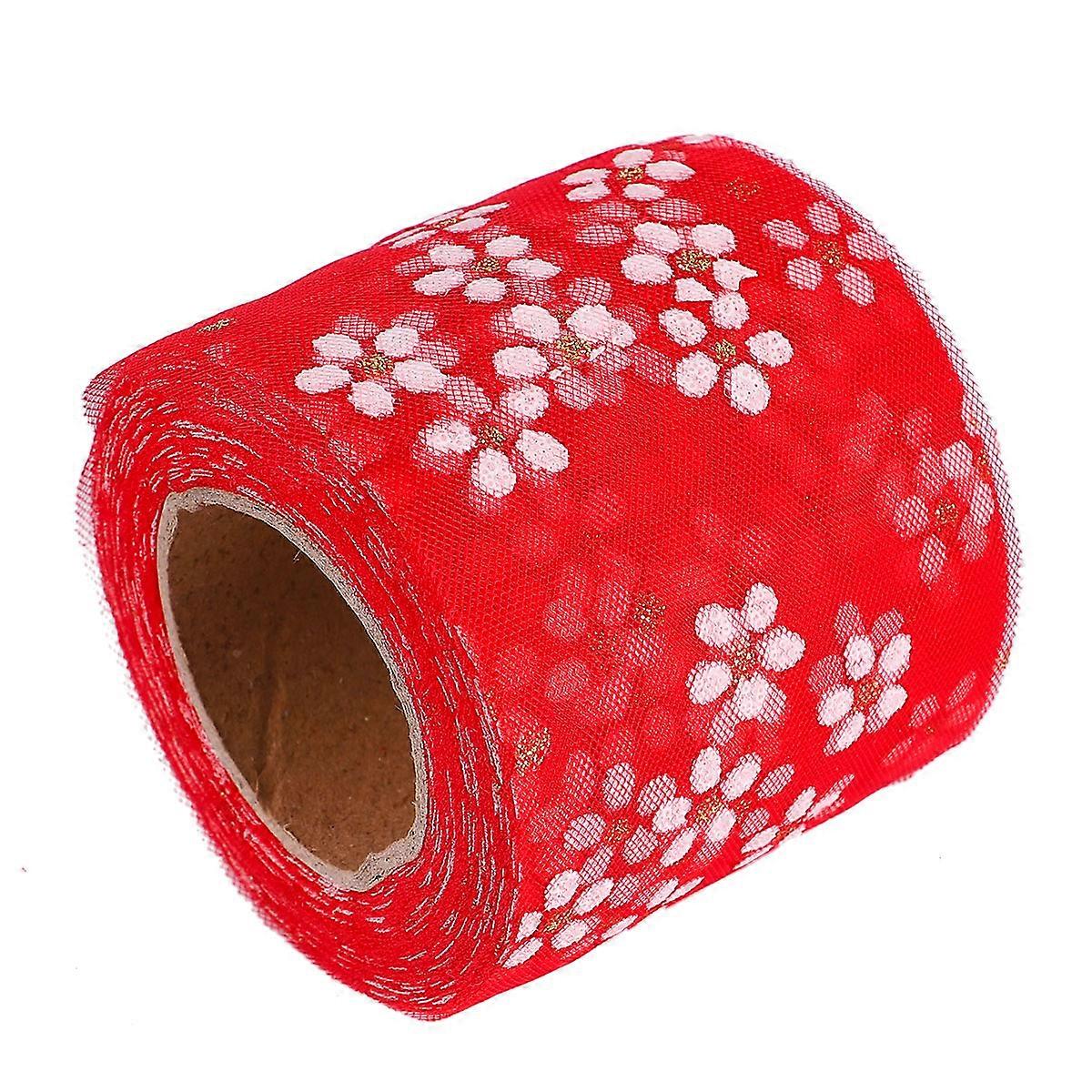 Handmade Red Gauze Ribbon for Decoration with 25 Yard Quantifier