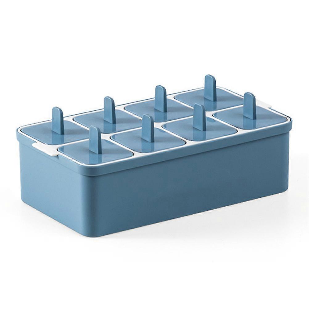 Blue Popsicle Mold Box for Ice Making DIY 2Pcs Creative Ice Grid