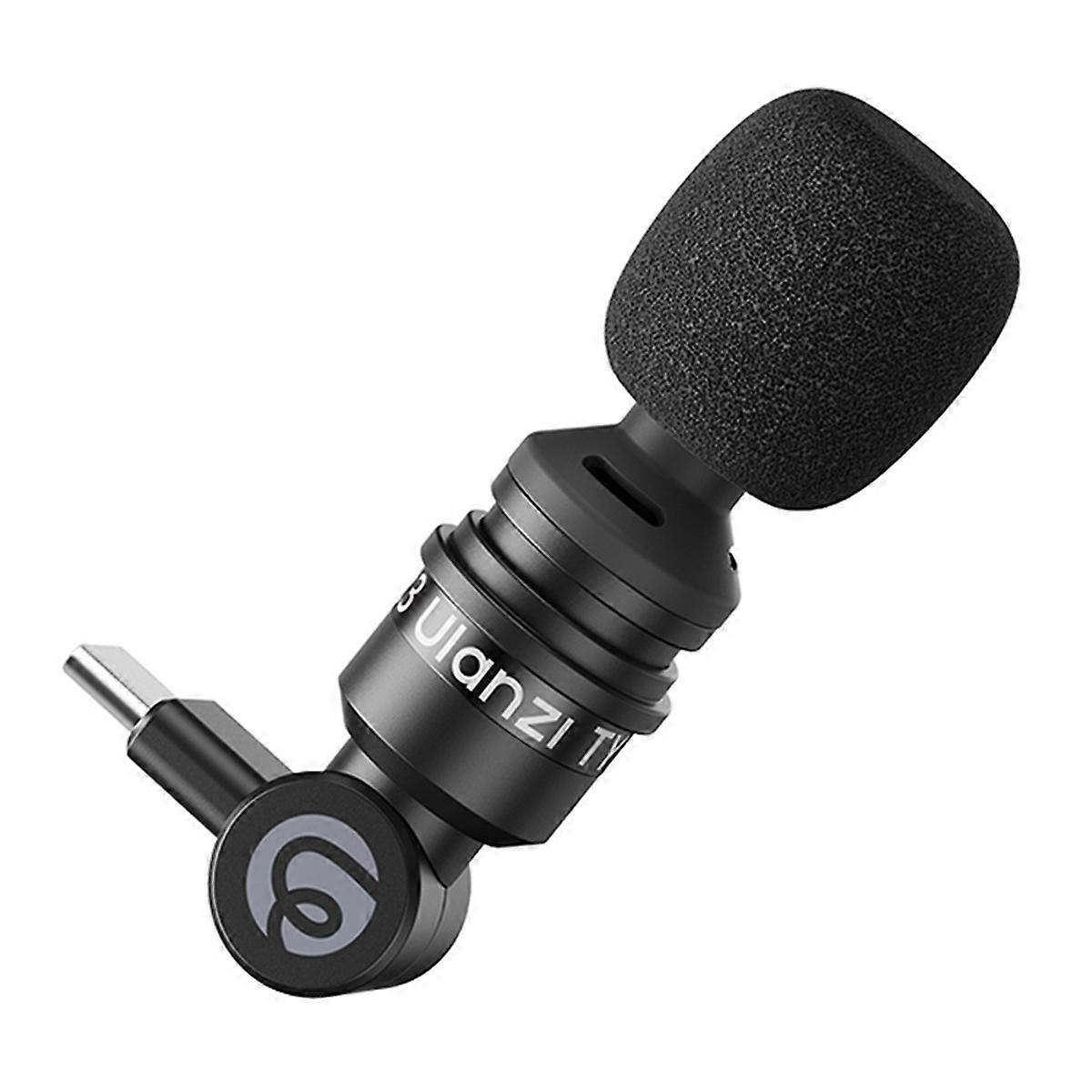 AM23 Type-C Mini Microphone 360 Adjustable Pickup Angle Mic for Mini, Smartphones, Laptops, and Tablets