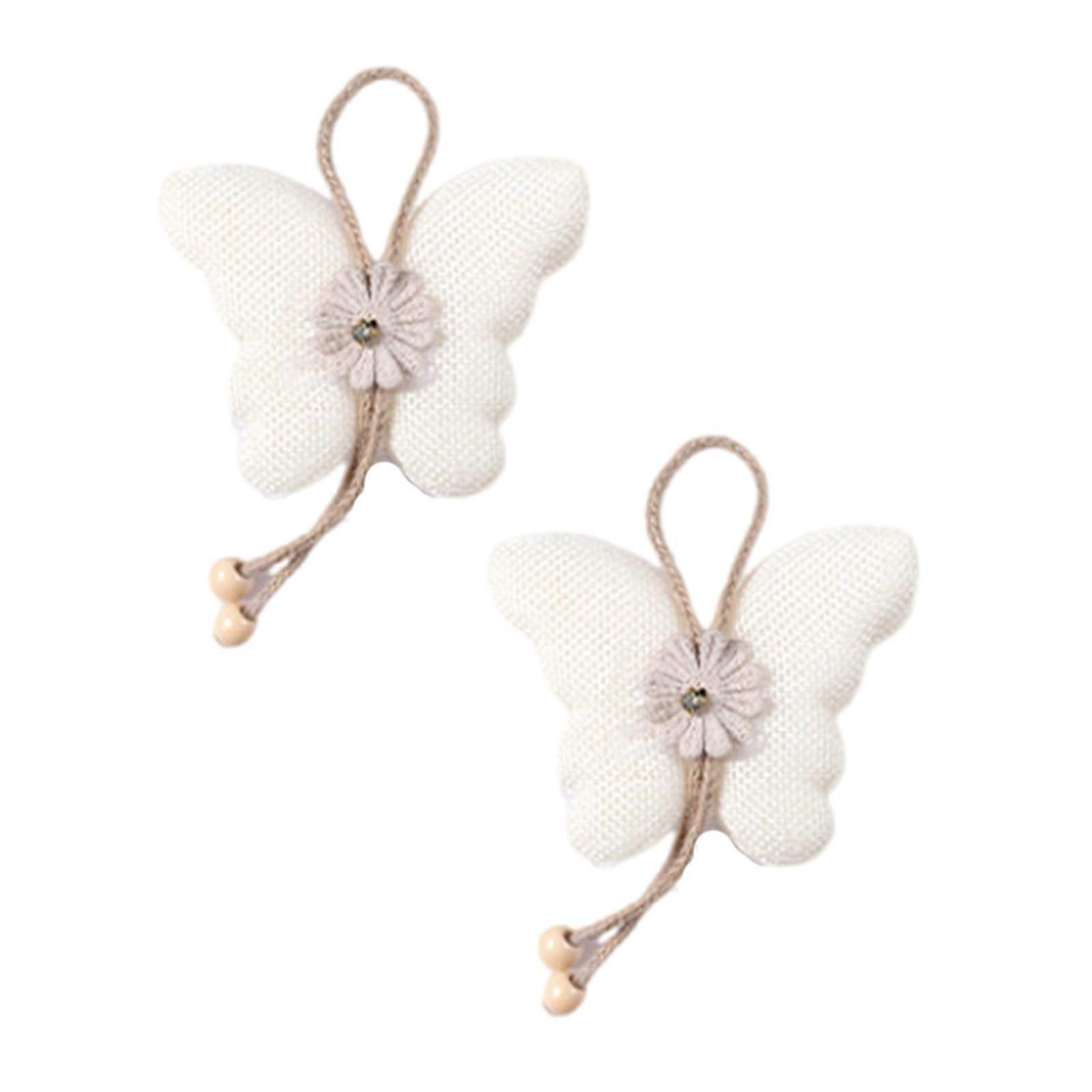 Adjustable Magnets Butterfly Flower Curtain Tiebacks for Elegant Window Drapery Holdbacks 1 Pair Curtain Holders Tie orange Cs