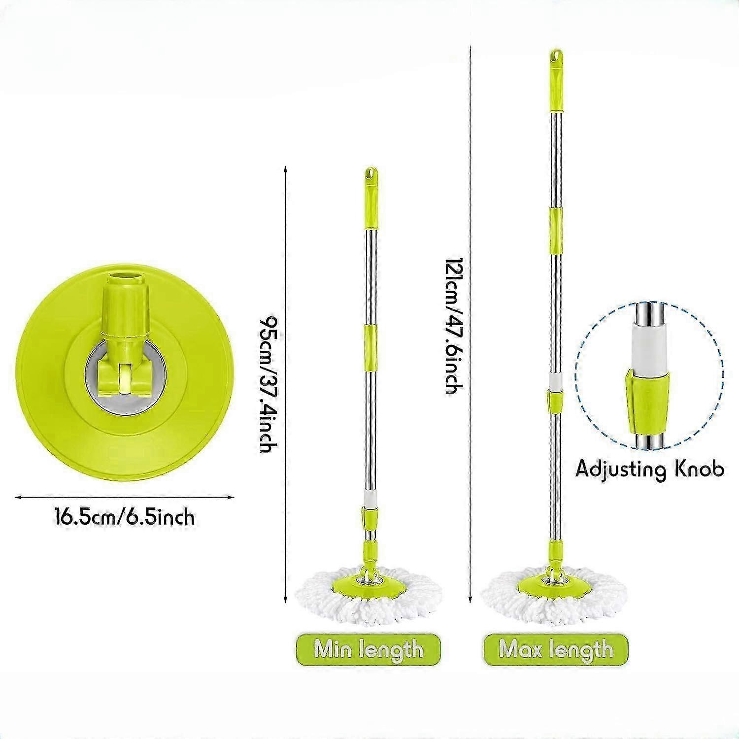 Replacement Mop Handle, 360 Degrees Rotating, Telescopic Design for Spin Mop 2025