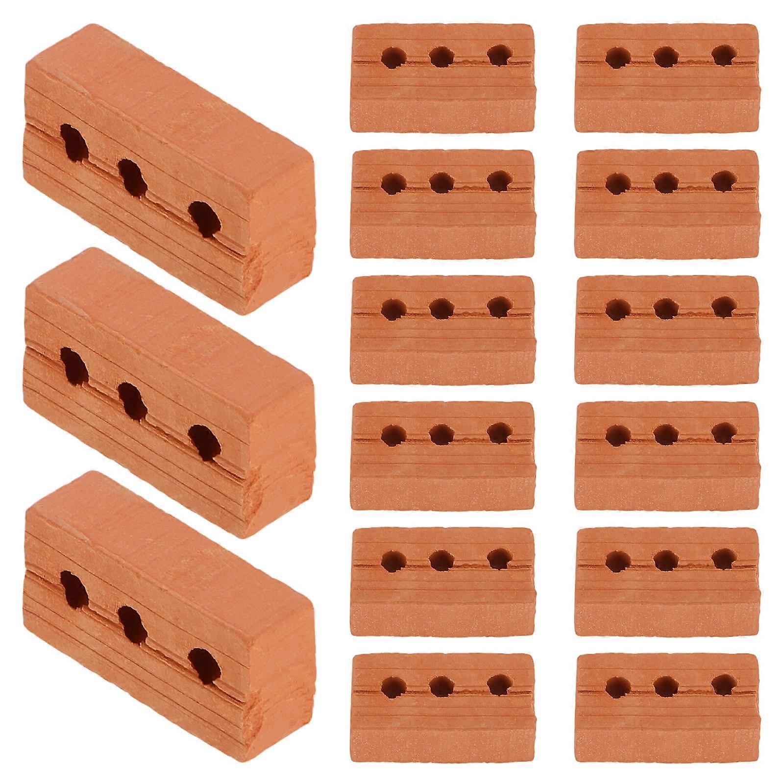Miniature Bricks Clay Craft Materials for Dollhouse Building 150Pcs