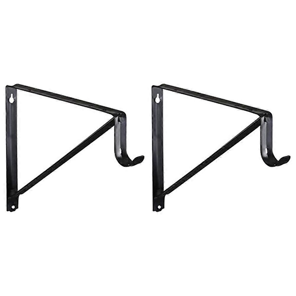 Support d’étagère porteur de charge robuste Matériau en fer noir 8Pcs