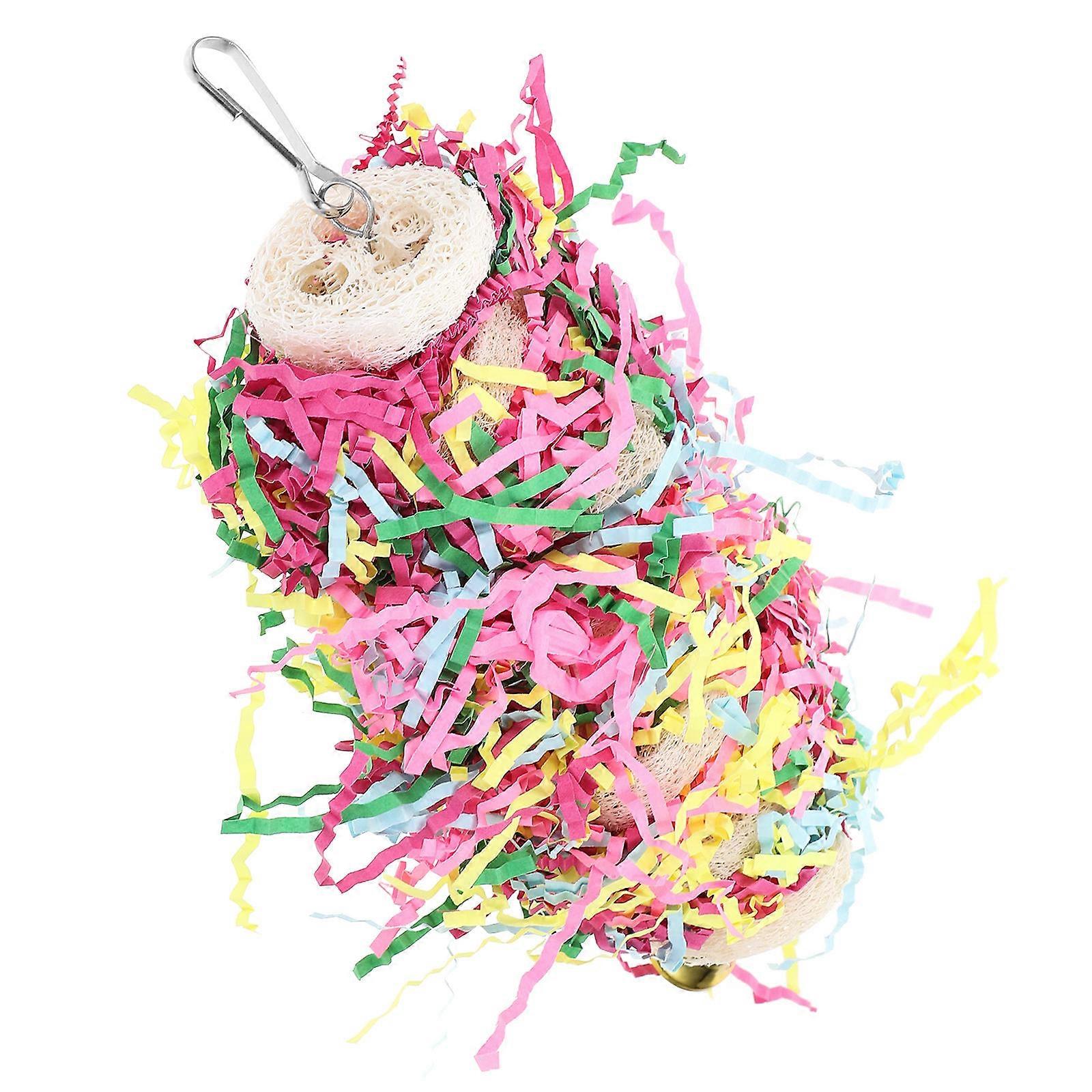 Parrot Chewing Toy Bird Hanging Chewing Plaything 5Pcs with Bell
