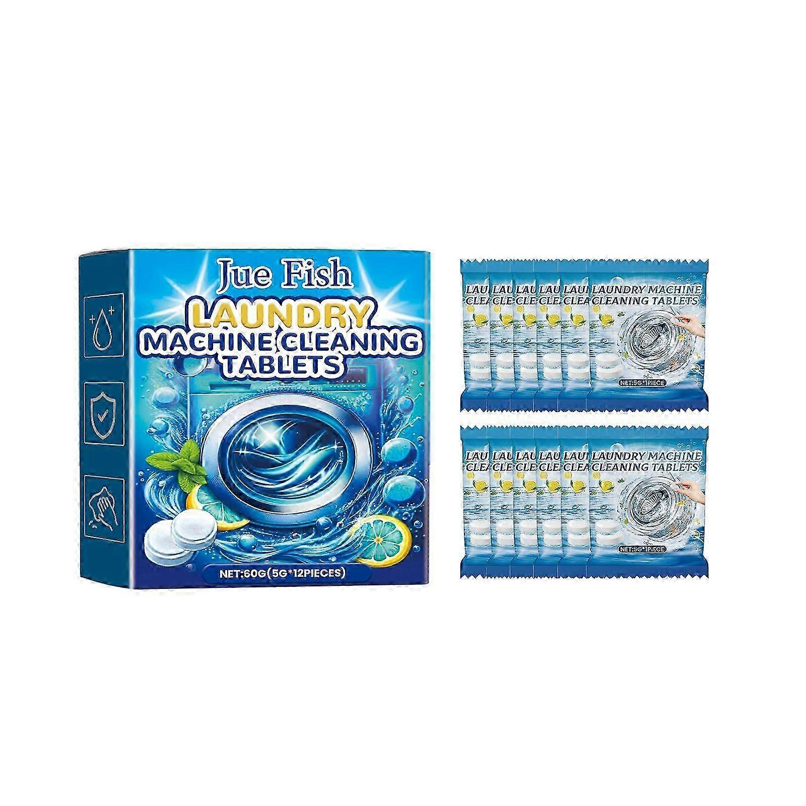 Effervescent Washing Machine Cleaner Tablets Remove Stains & Odors Easily