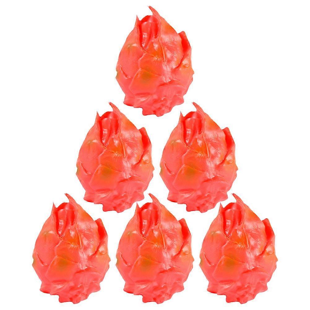 Faux Pitaya Model Mini Dragon Fruit Model for Decor 30Pcs Red PVC