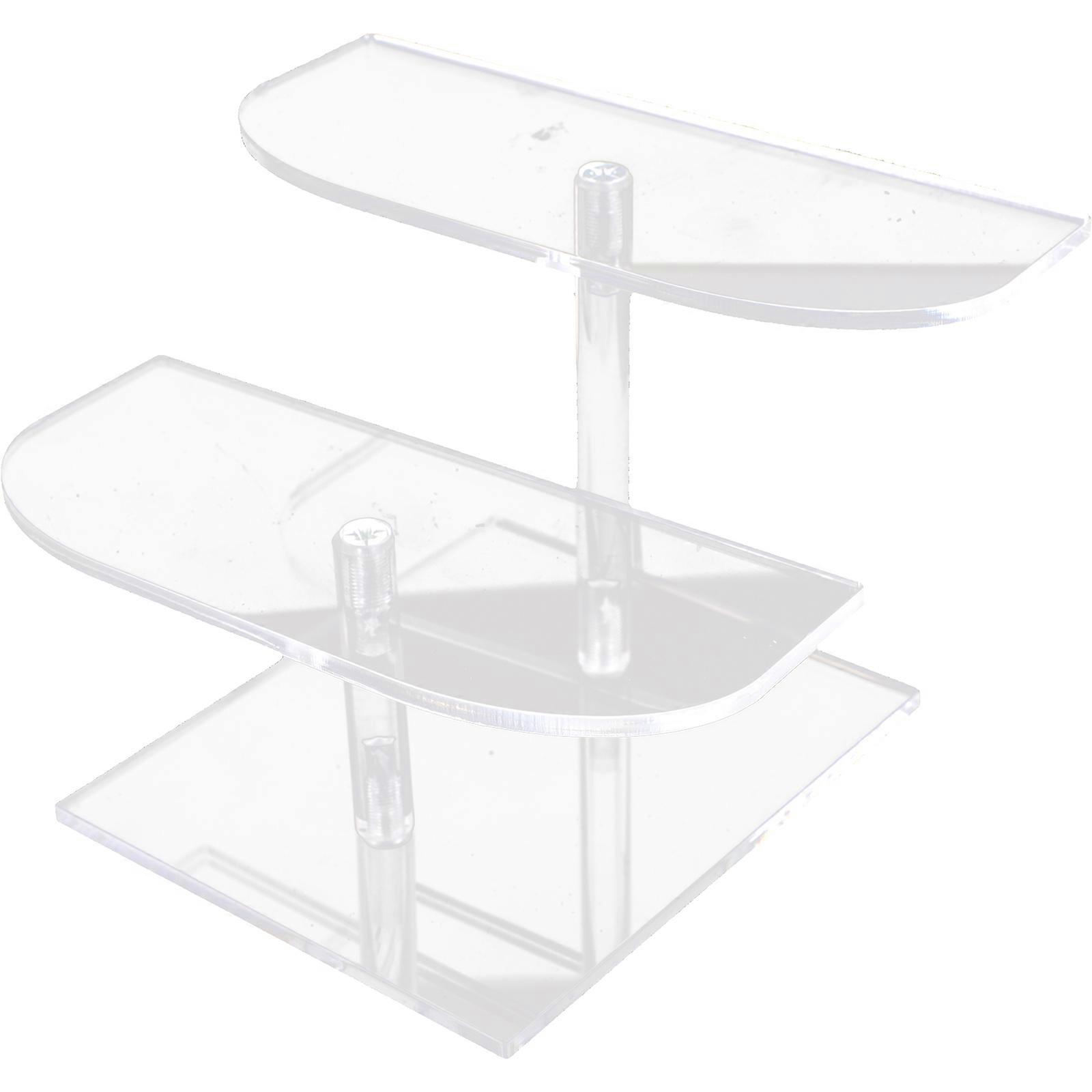 Clear Acrylic Riser Display Shelf for Storage Use 4Pcs Organizer