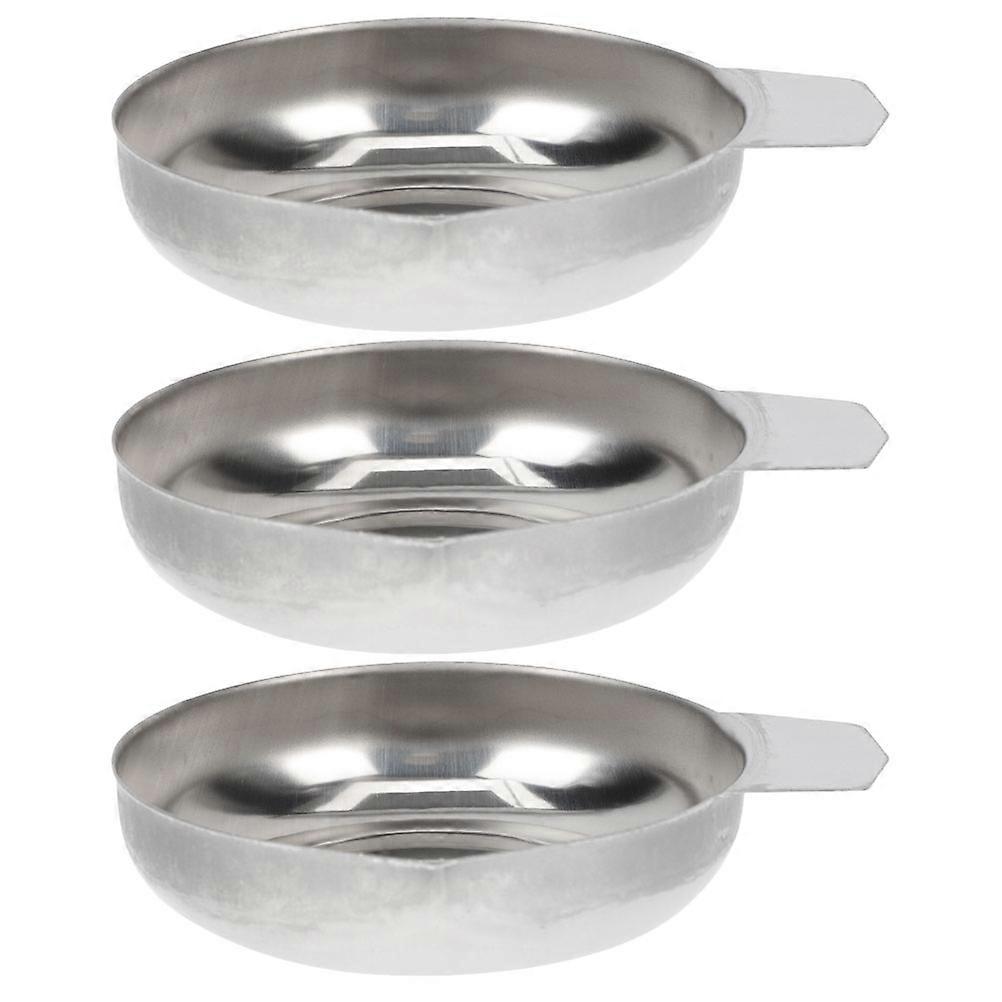 Stainless Steel Measuring Tray 3Pcs Powder Weighing Pan For Bakery And Home Use With Wear Resistance And Easy Pouring Design