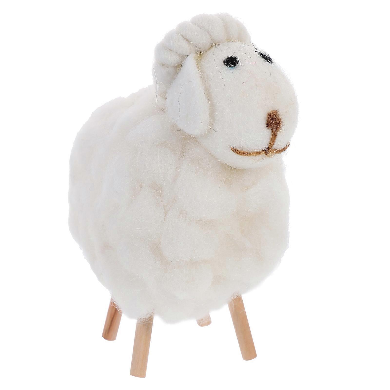 Desktop Small Ornaments Wool Felt Sheep Doll for Decoration