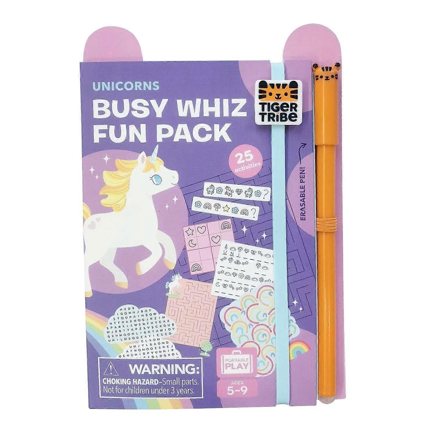 Tiger Tribe Busy Whiz Unicorns Fun Pack- Kids' Activity Books, Travel Puzzles