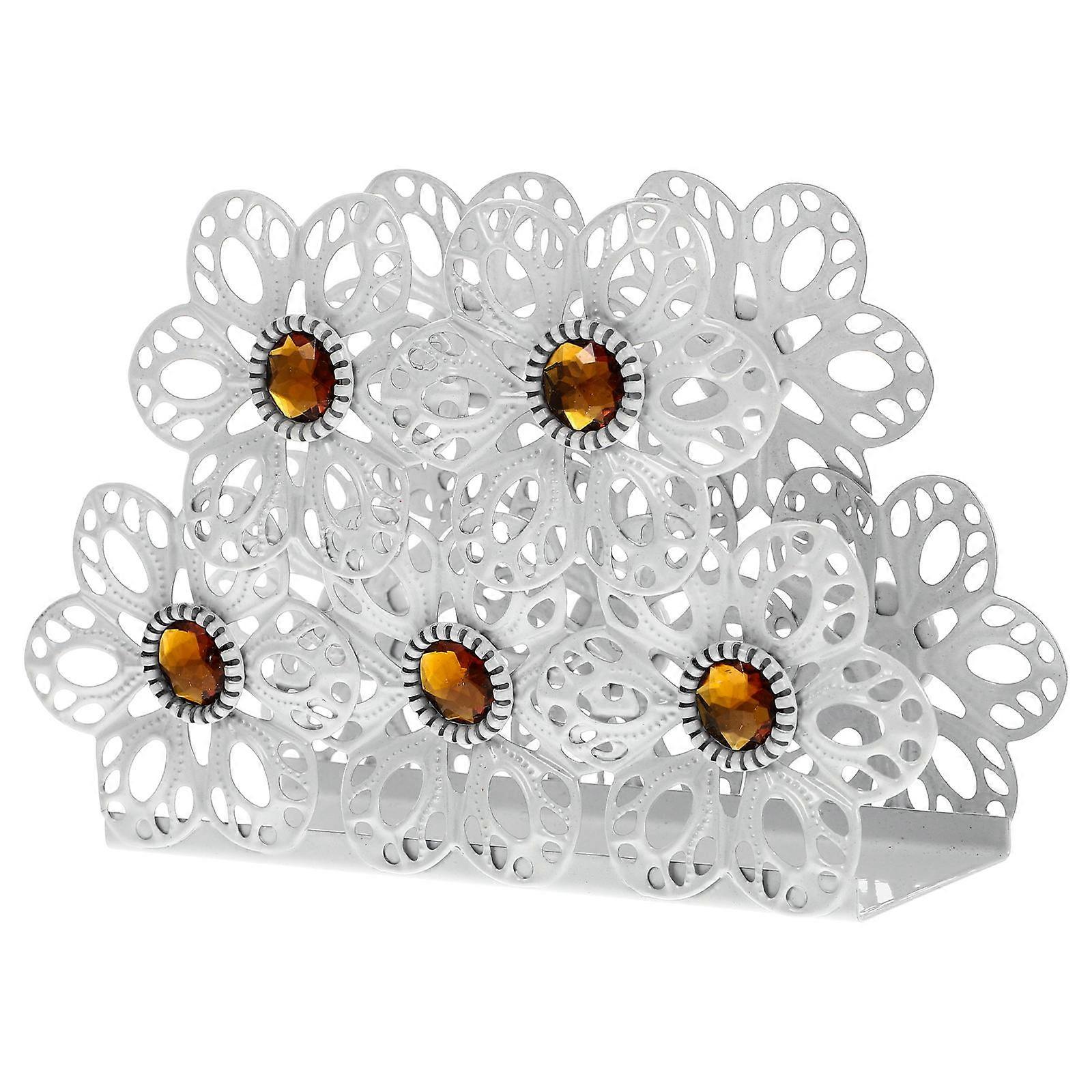 Tissue Holders Decorative Vertical Napkin Rack Iron Rhinestone For Party Dessert Table 1Pcs