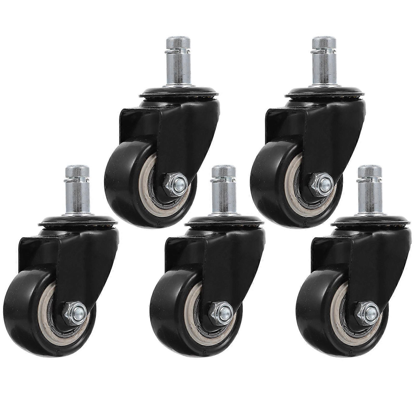 All Degree Swivel Wheels For Office Chair With Universal Design And Black Color Ideal For Office Use 5 Pcs