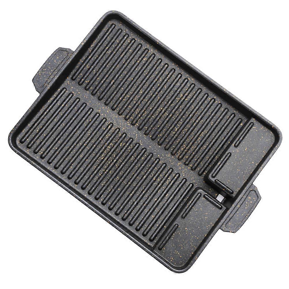 Aluminum Alloy Grill Griddle Pan for Bbq 3Pcs Set Kitchen Use