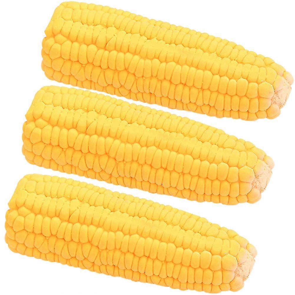 Dog Chew Toy Latex Corn Shape for Puppy Teeth Cleaning 6Pcs Set