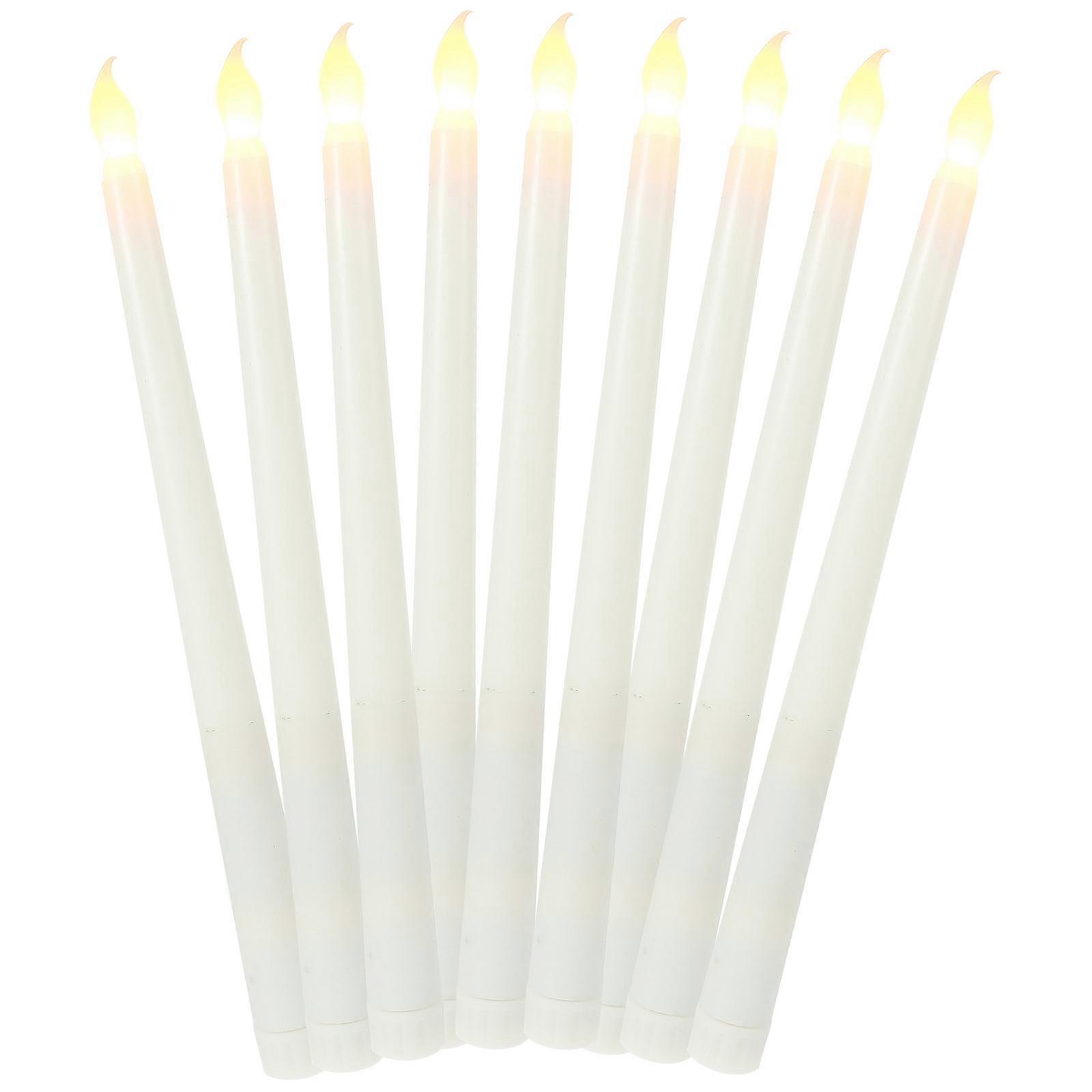 White Battery Operated Taper Candles for Decor 48Pcs Flameless Candlesticks