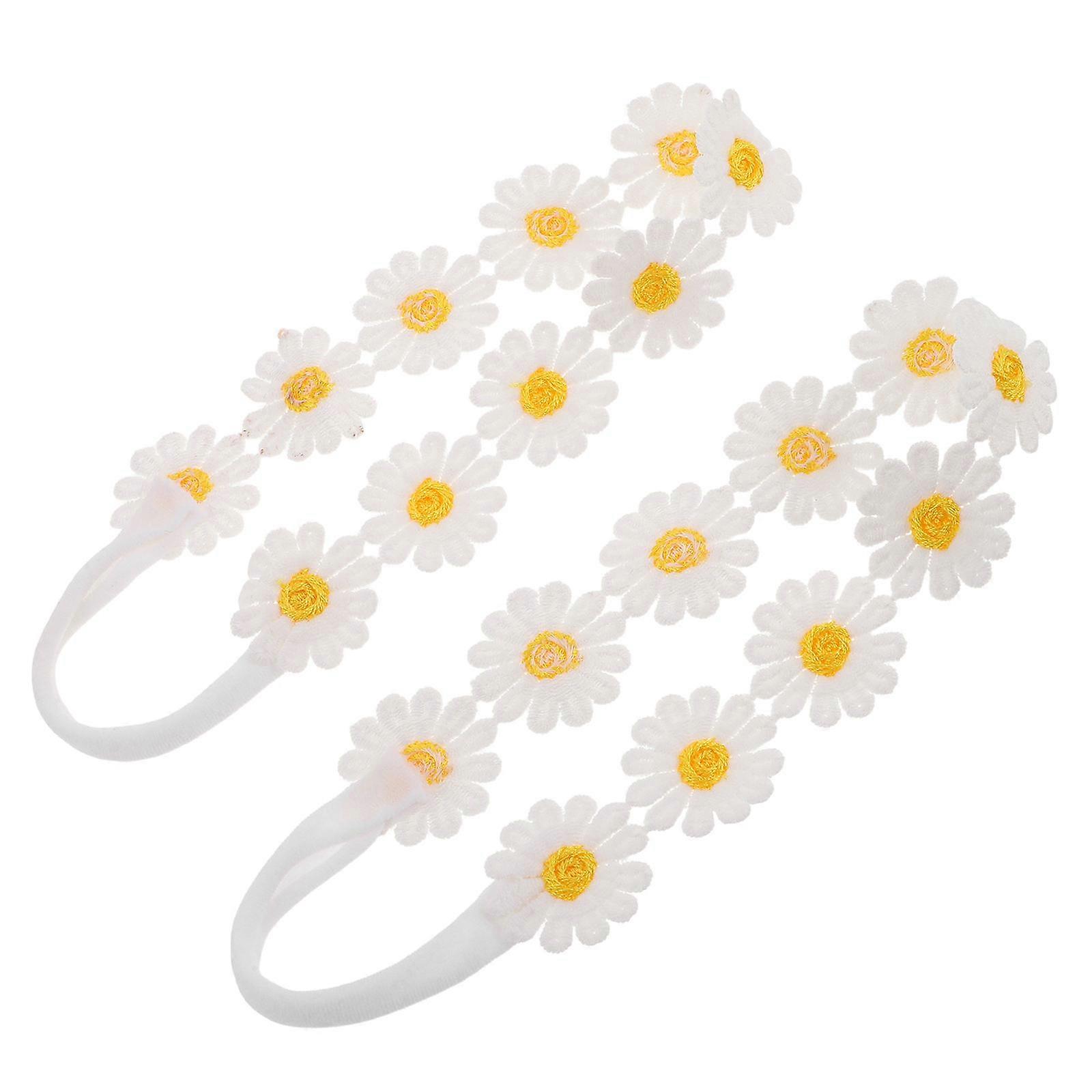 Boho Headbands for Women Flower Headband for Performances 8Pcs Elastic