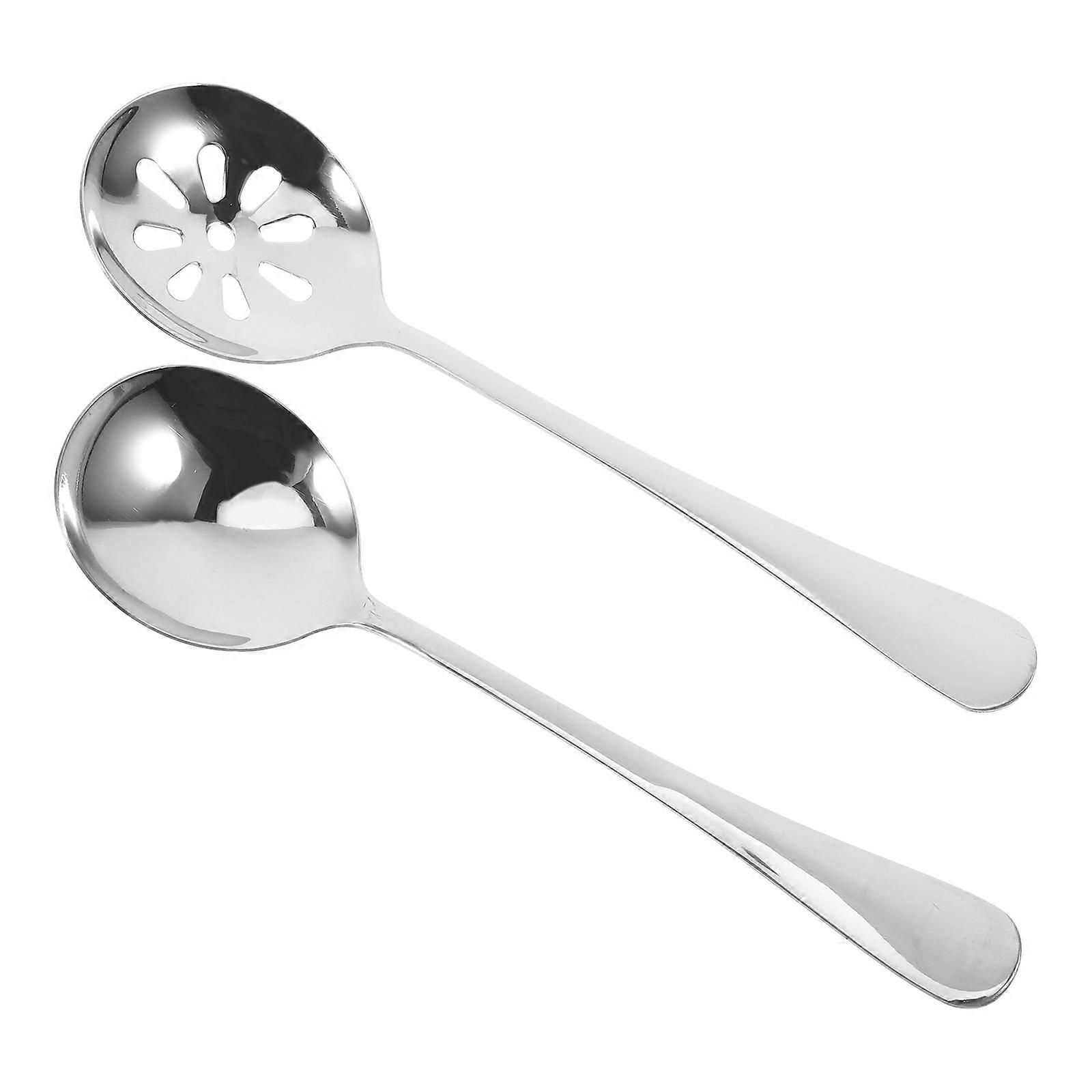 Pasta Serving Spoon Stainless Steel Slotted Spoon for Kitchen 4Pcs