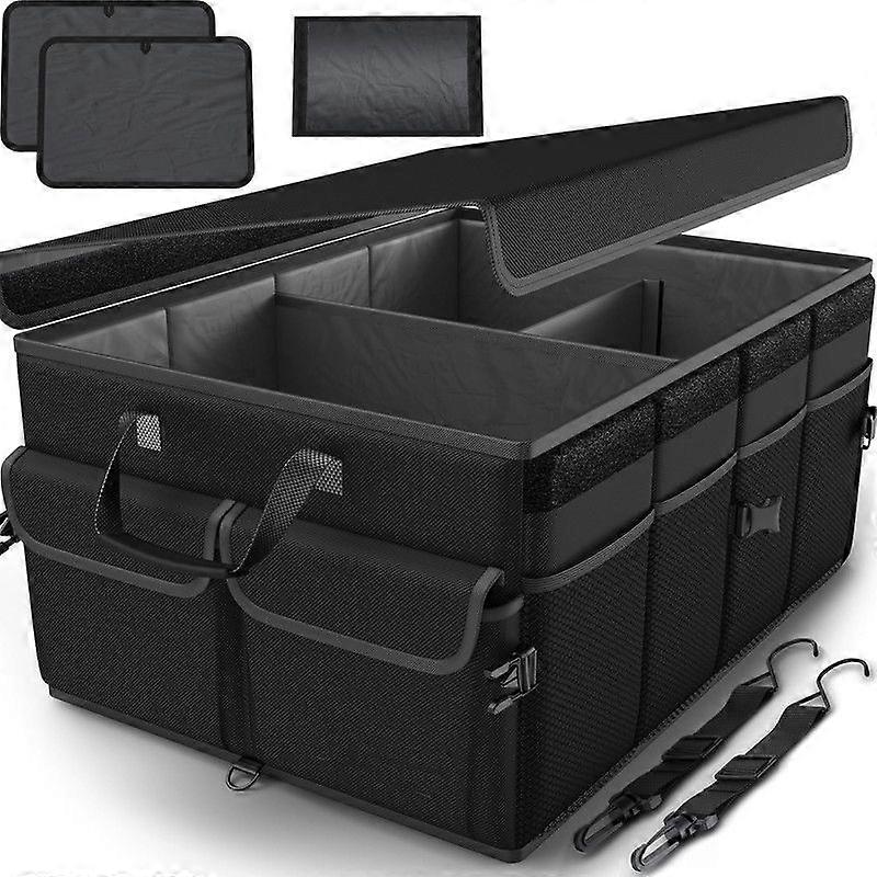 Collapsible Multi Compartment, Foldable Storage for Car Accessories