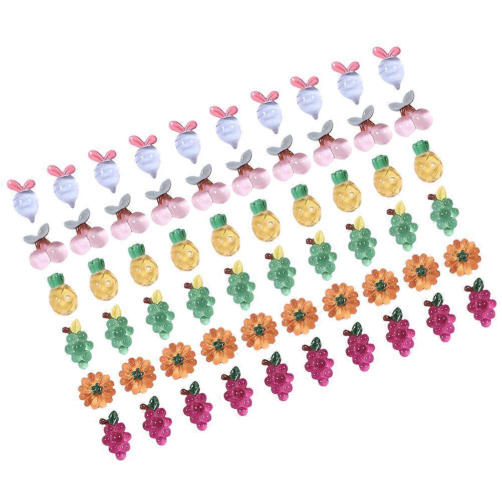 Fruit Charms Resin Charms for DIY Accessories 180Pcs Assorted Colors