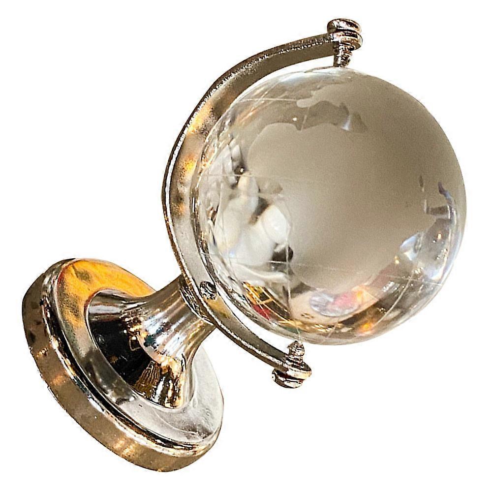 Golden Desktop Globe Decor Creative World Globe Ornament for Decor 3Pcs