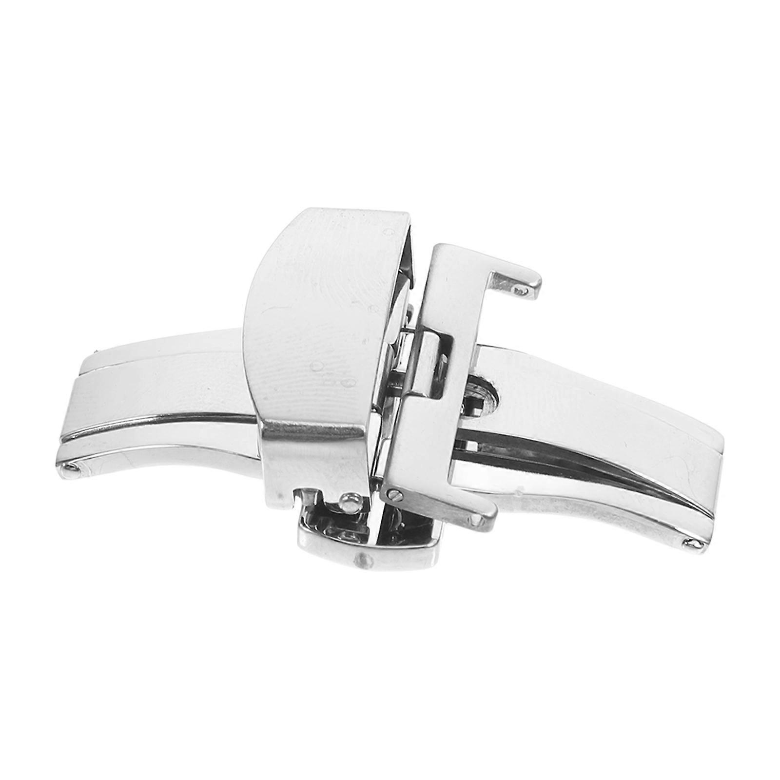 Watch Band Clasp Stainless Steel Double Push Button Buckle for Watch Deployment 20mm