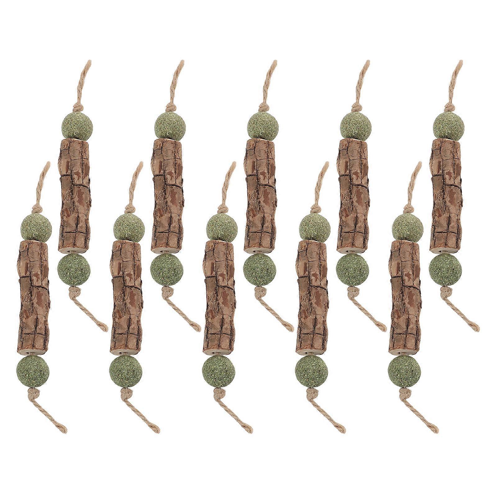 Cat Silvervine Toy Teeth Cleaning Stick for Pets 20Pcs with Catnip Ball