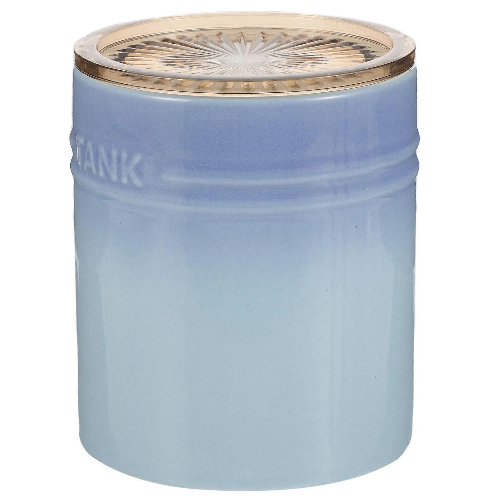 Sugar and Coffee Container Ceramic Canister Kitchen Storage Sky-Blue 10.5x8.8cm Multi-Functional Storage 1Pack