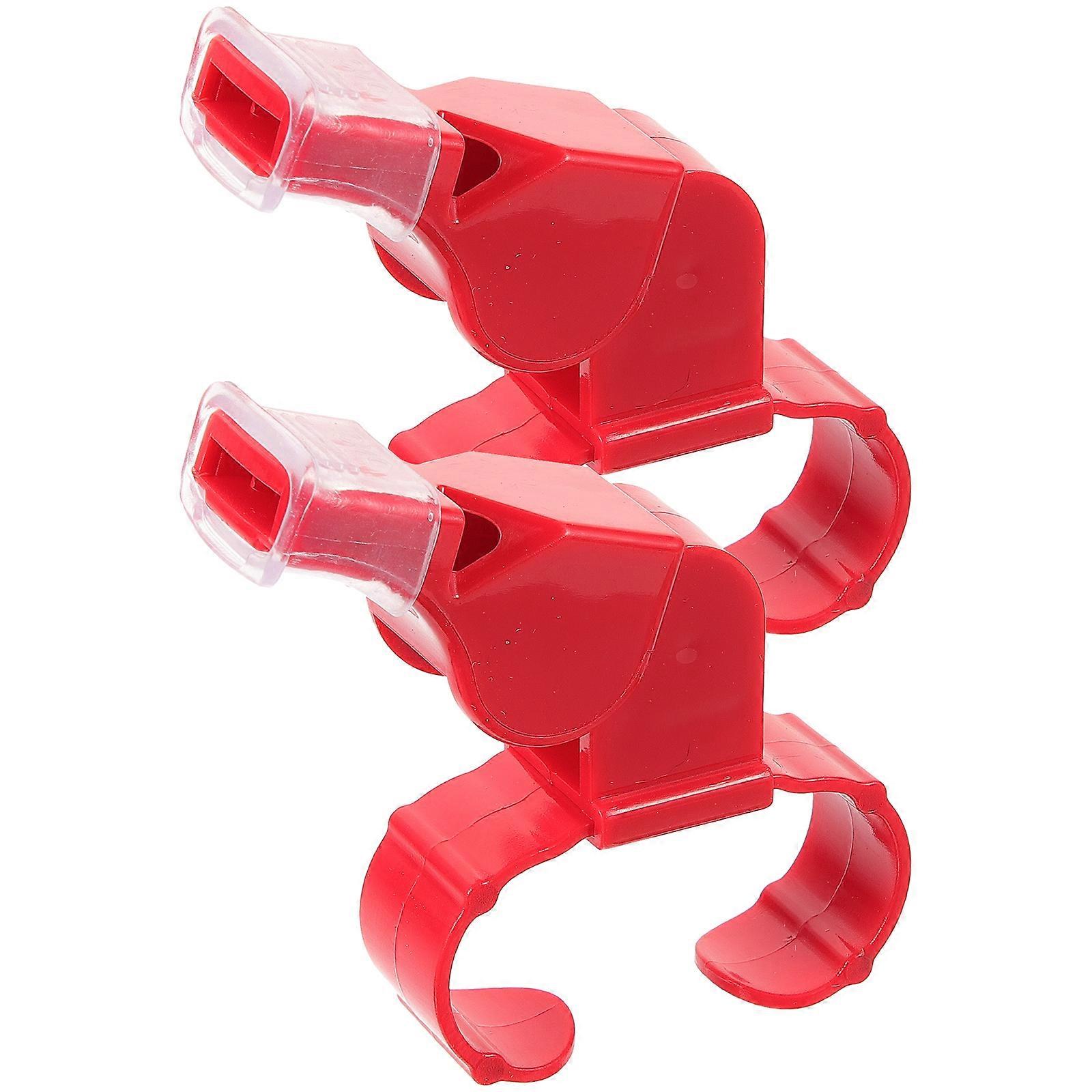 Referee Whistle 10 Pcs For Athletes Ideal For Camping Hiking Loud Sound Red ABS Design