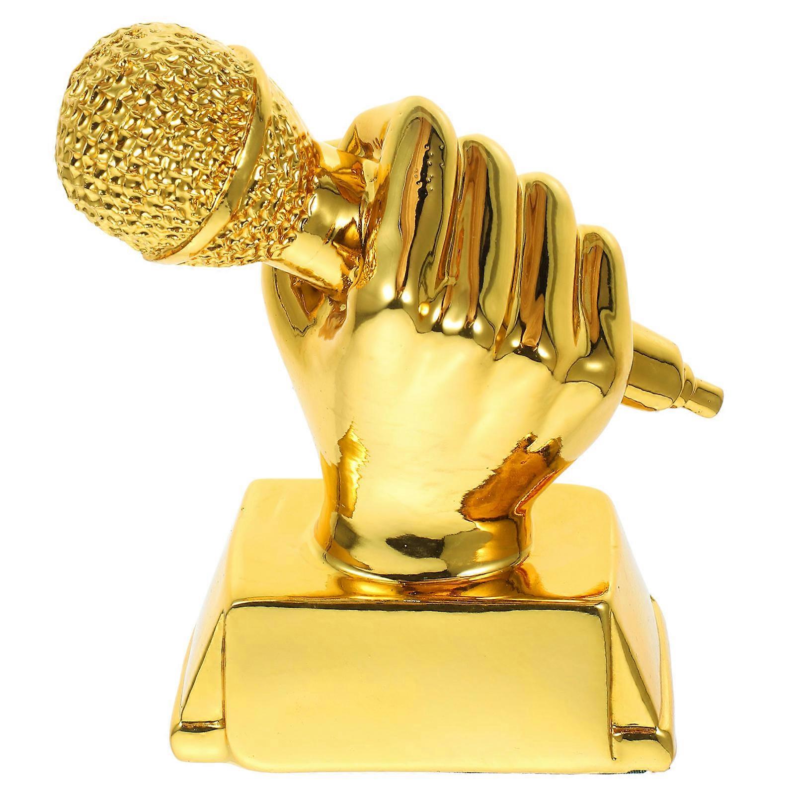 Resin Microphone Trophy for Kids Singing Competition 4Pcs Set