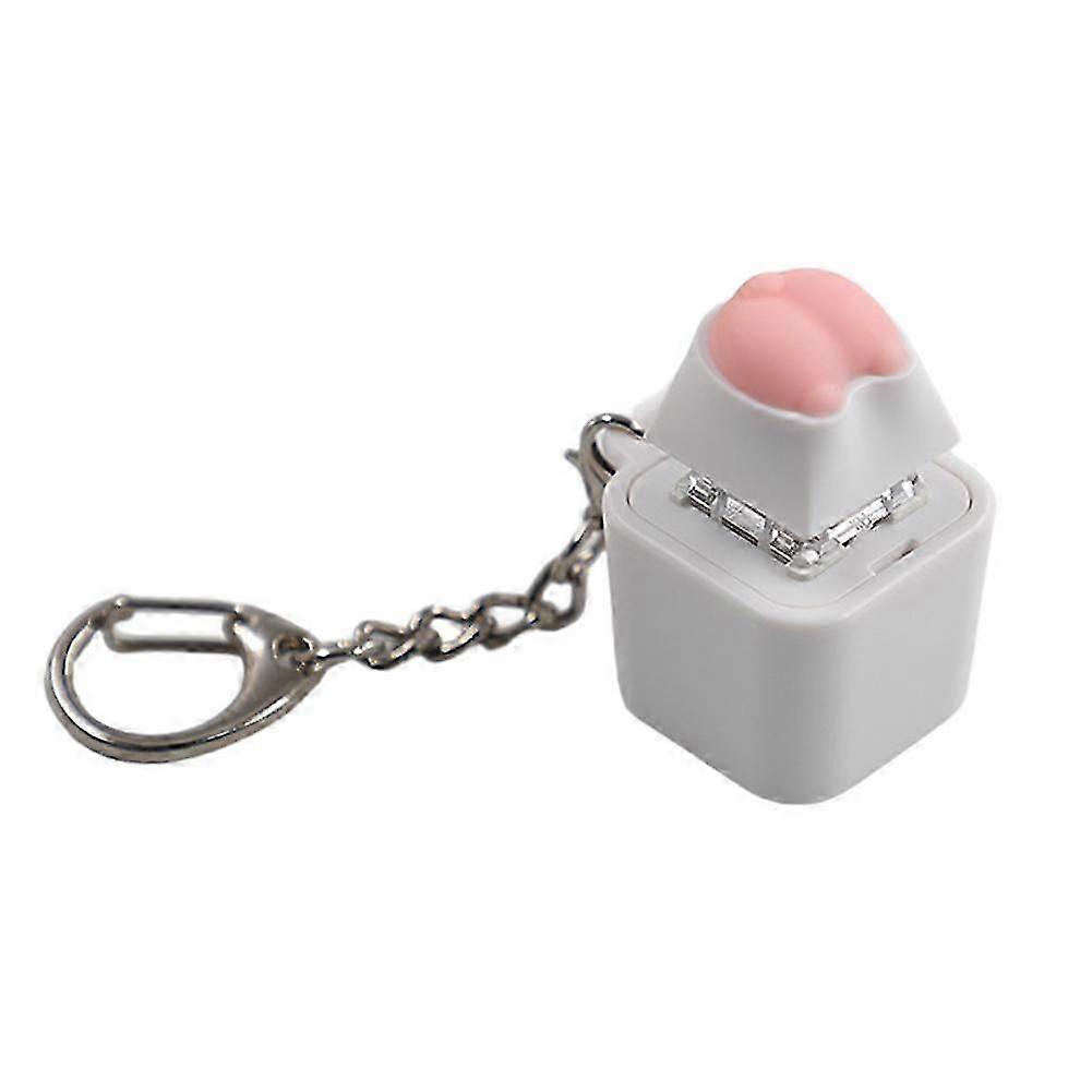 Keyboard Button Key Chain Decompression Switches Keychain Wooden Fish Button