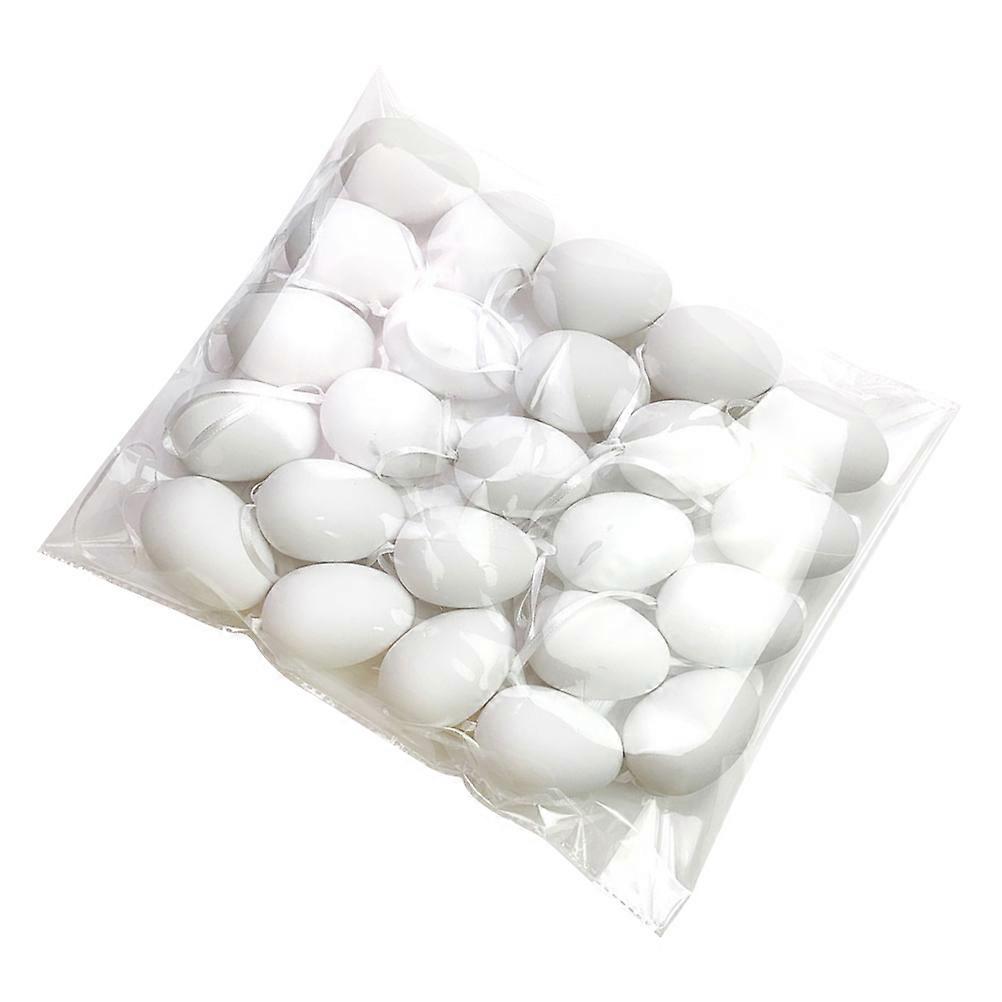 DIY Fake Easter Eggs Foam White for Easter Decor 48Pcs Set