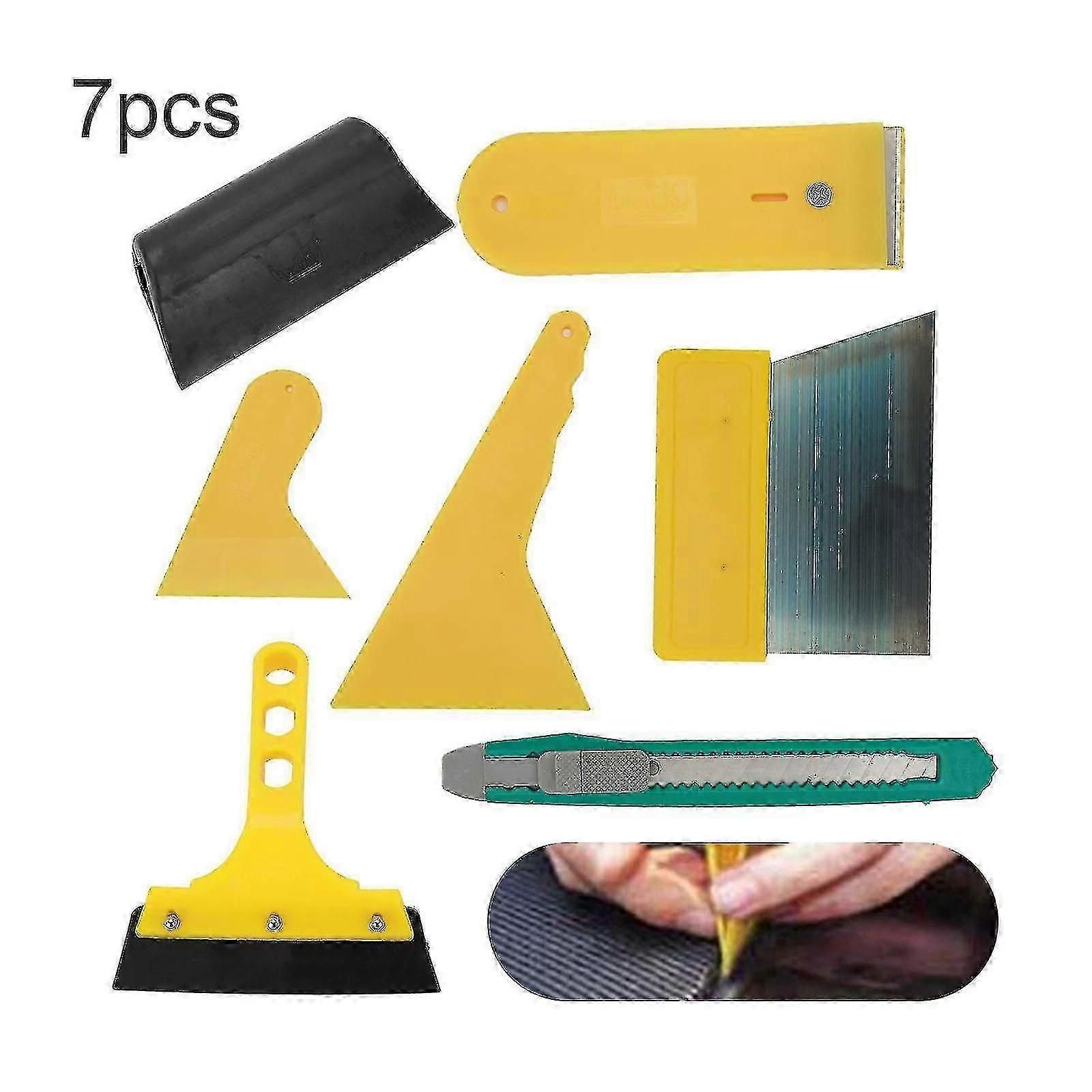 7 In 1 Wrap Vinyl Squeegee Felt Car Window Tint Application Tools Film Kit