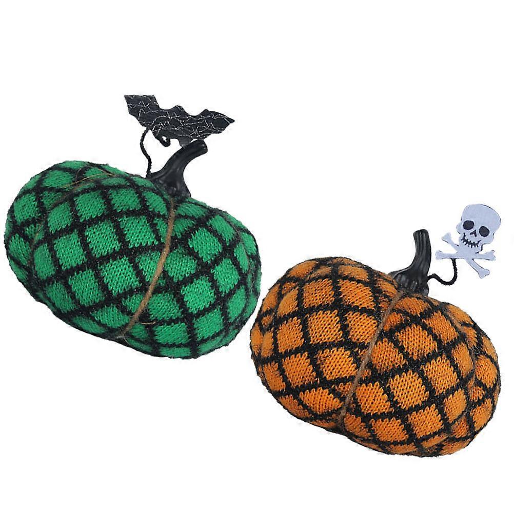 South Pumpkin Stuffed Pumpkin Toy for Party 2Pcs Soft Decorative Plush