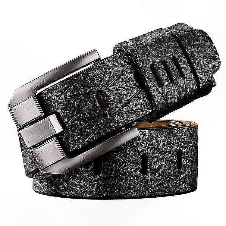 Men's Retro Wide  Leather Belt with Needle Buckle for Versatile Styling Direct Supply