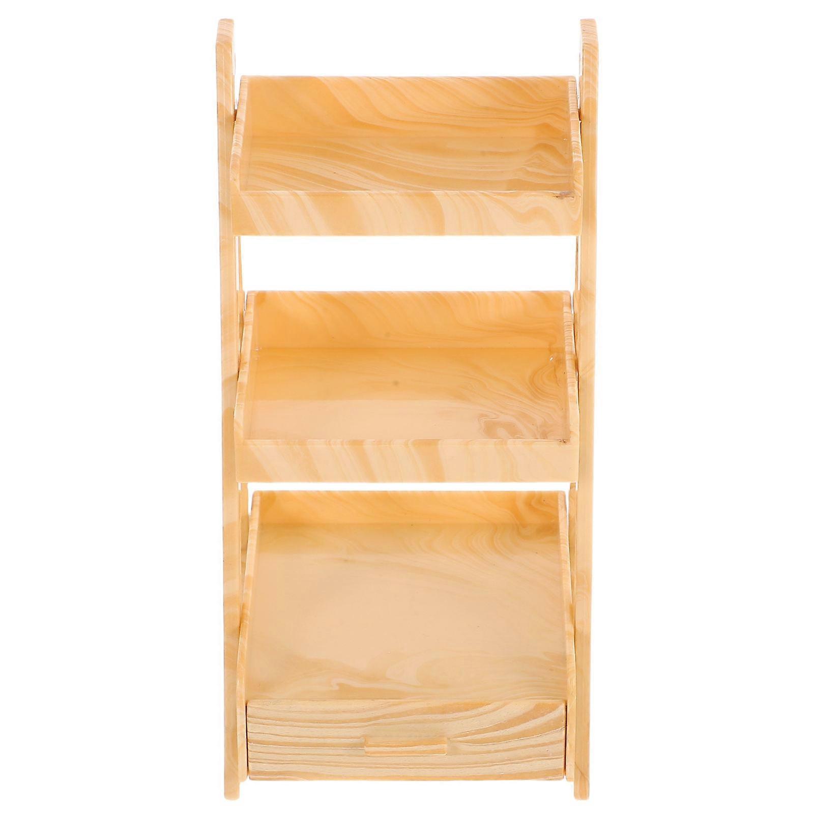 Mini Dollhouse Shelf Display Rack for Storing 2Pcs Miniatures