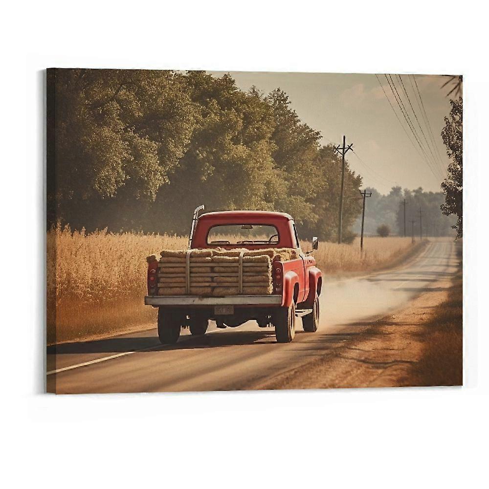 Rode Oude Vrachtwagen Auto-ouyaa972