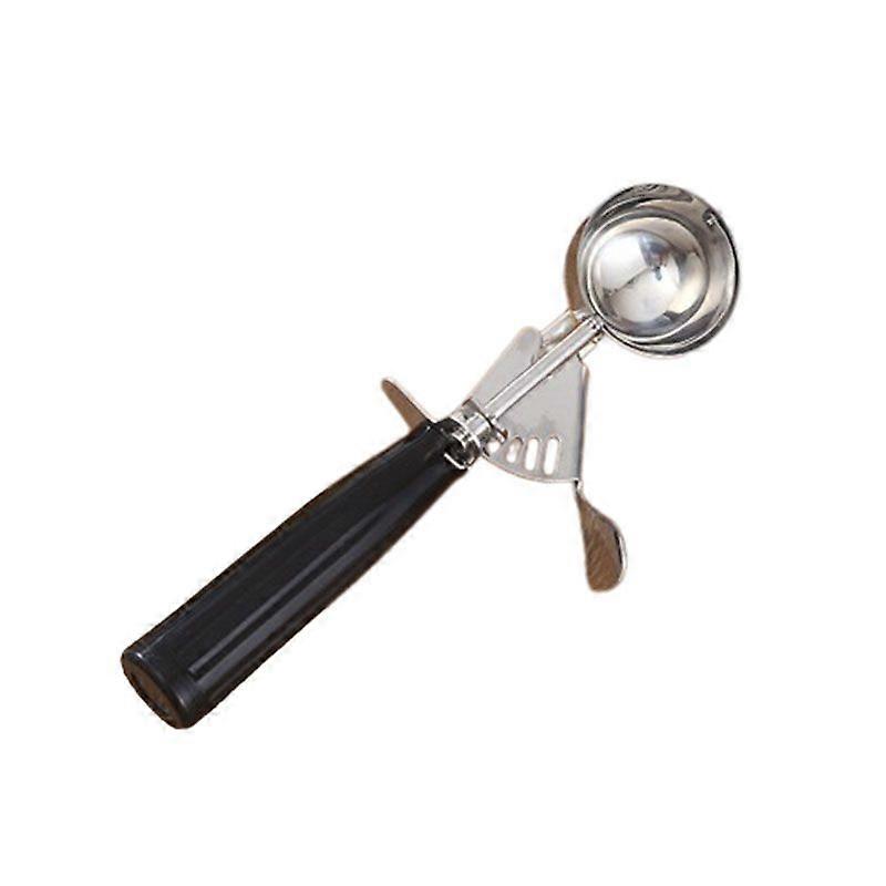 Kunststoffgriff Eisportionierer, Eisportionierer, Kugelportionierer, Edelstahl-Eisportionierer, Eisportionierer (Schwarz)