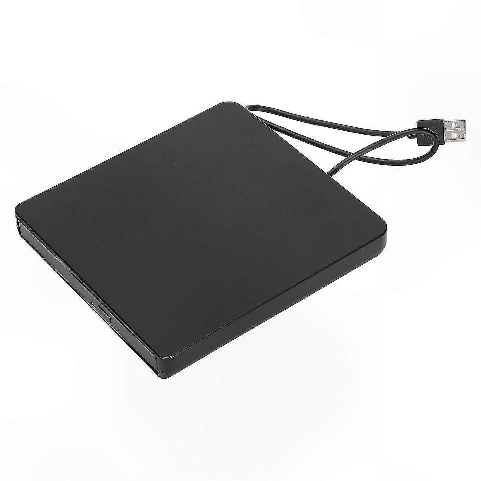 Portable External DVD Drive USB 2.0 for Windows XP/10/Vista/7/Linux/Mac OS X Black