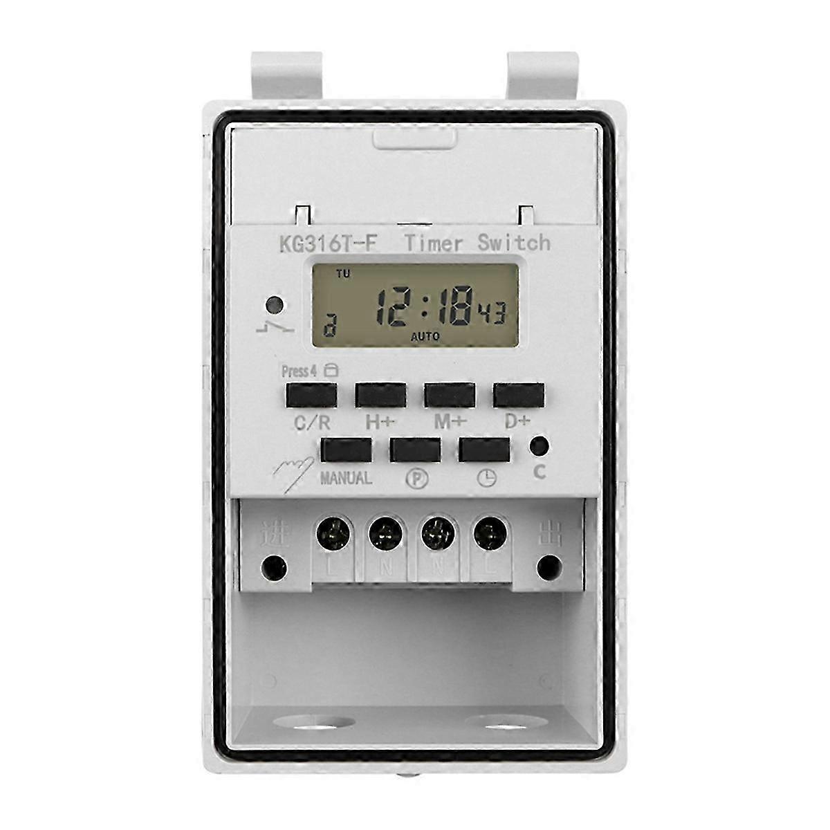 Automatic Digital Timer Switch Relay Programmable Timer Controllor with Outdoor Waterproof Box 220V Edition 1031