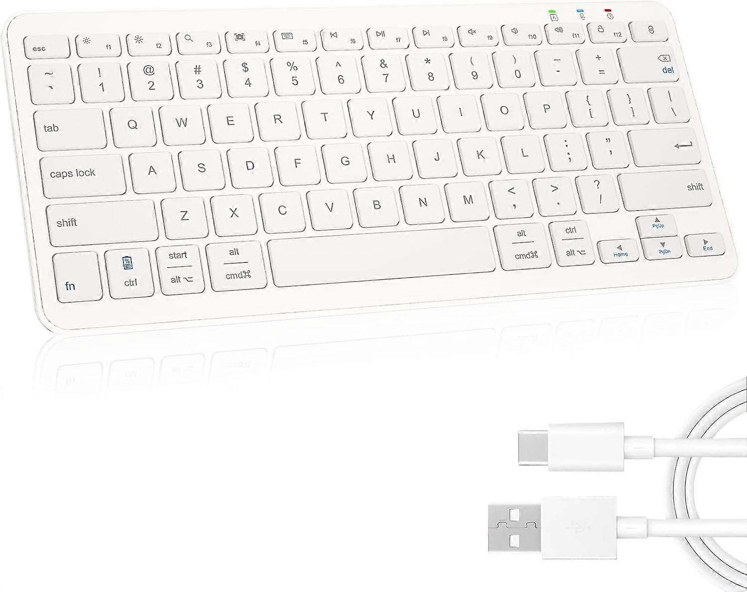 Bluetooth Keyboard, Ultra-Slim Wireless Keyboard for compatible with iPad, Rechargeable Ergonomic Computer Keyboard for iOS, Android,